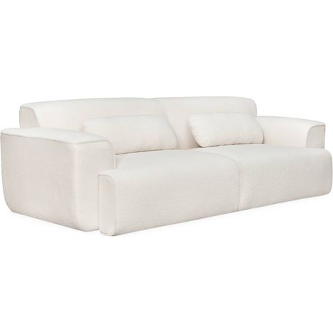 3-seater sofa in boucle fabric, Wallas boucle, Off-White Boucle, 231x97x75 cm (1/5)
