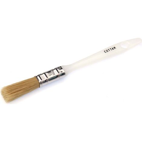 Pinceau RS PRO, taille: Fin, Forme plate, Dia. 12mm, matériau Synthétique ( Prix pour 1 Jeu )