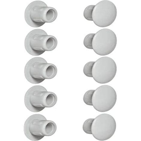 cyclingcolors 10x tappo chiusura plastica nero bianco grigio marrone mobili inserto cappuccio copriforo fori (Ø8mm/grigio chiaro RAL 7035)