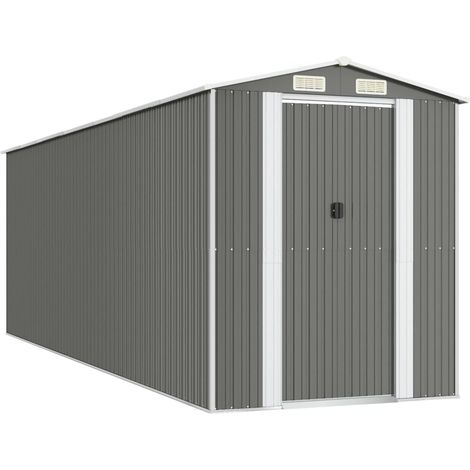 Maison Exclusive - Abri de jardin Gris clair 192x606x223 cm Métal galvanisé (1/5)