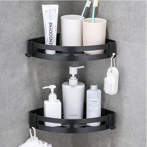 Badezimmer-Zubehörsets: Duschablage, Eck-Shampoo-Ablage, Wandhalterungen für Badezimmerzubehör, Badezimmer-Set