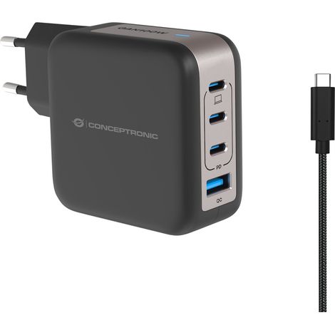 Conceptronic ALTHEA18B 4-Port 100W GaN USB PD Charger Ladegeräte - USB -