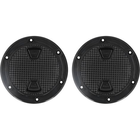 2 Pièces 4 Pouces Plaque de Pont Bateau, Couvercle Porte Joint en Caoutchouc Protection Solaire Plastique ABS Rond pour Applications Offshore Yacht Marin SFRH2-004-01 (1/5)
