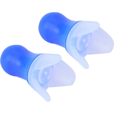 Wasserdichte Schwimm-Ohrstöpsel, Fluglärmreduzierung, blaues Silikon mit schwarzer wasserdichter Flasche (1/5)