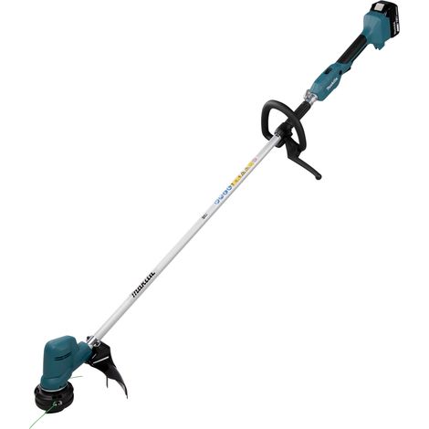 Makita – Coupe-bordures à batterie 18V avec chargeur – Moteur sans balais – 2 vitesses – Poignée en D pour confort – Pour terrains accidentés (1/5)