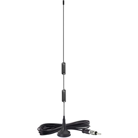 Universal Car Stereo Antenna Aerial With 3M Cable Magnetic Base DIN Connector for Vehicle Truck SUV Truck RV Car Stereo Audio HD Radio Android Head Unit CD Media Receiver Player Car Radio