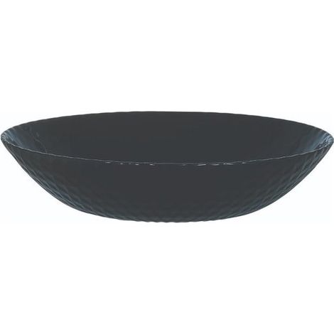 Piatto fondo Pampille Ø 20 cm in vetro opale nero