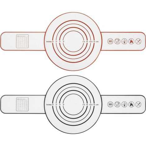 Lot de 2 Tapis Cuisson Silicone avec Poignées Longues, 50x30cm, Dutch Oven, Pain Pizzas, Réutilisable (1/5)