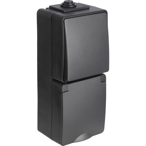 ION Industries Prise murale Noir H15xl6.5xLcm