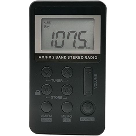 Radio portable 2 pièces. récepteur AM/FM mini. baladeur personnel avec écouteurs. radio de poche (1/5)