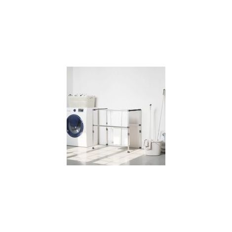 Wäschetrockner 83 x (50–55) x (40–85) cm Aluminium – Crezuo (1/4)