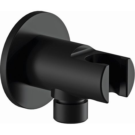 Presa acqua e supporto doccino minimale nero opaco (1/3)