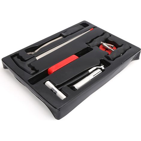 Kit 7 pièces démontage pare-brise professionnel, outil coupe vitre auto, extraction lunette voiture, dépose vitre avant, accessoires désincarcération véhicule (1/5)