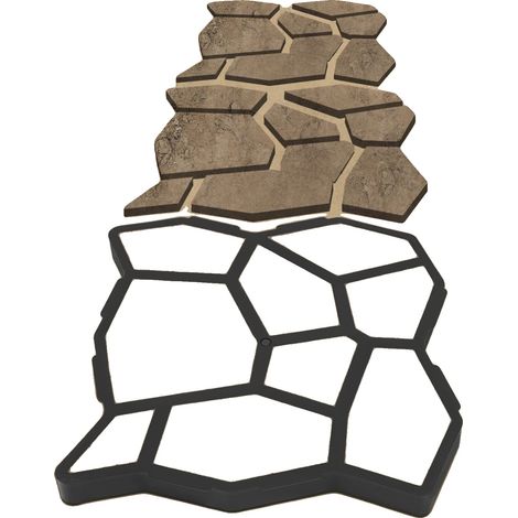 Moules à chemin, faciles à utiliser, en plastique durable, noir (1/5)