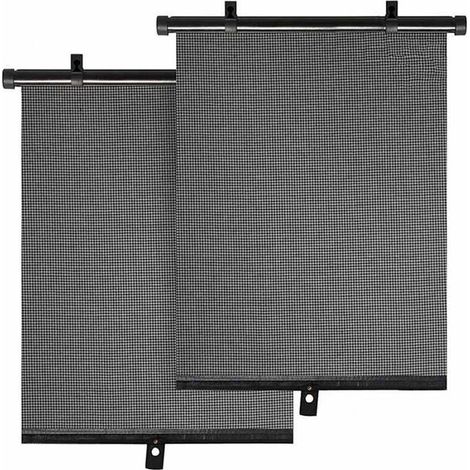 Sonnenschutzblenden für Kinderautos (2er-Set), ausziehbare Sonnenschutzblenden für Seitenfenster, blockieren effektiv ultraviolette Strahlen und intensive Sonneneinstrahlung, 40 cm x 45 cm
