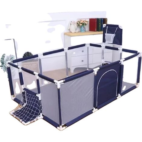 Parc, Barrière de Sécurité, Tissu Durable, Porte de soccer bleue 2 (1/2)