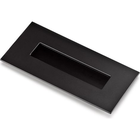 Tirador embutir aluminio negro rectangular 155x73mm para muebles (1/2)