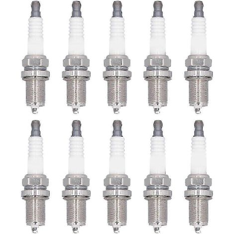 Lot de 10 bougies d'allumage K6RTC de remplacement pour moteur CHAMPION RC12YC, compatible avec les moteurs Kohler 12 132 02, 12 132 02S et 25 132 12S. (1/4)