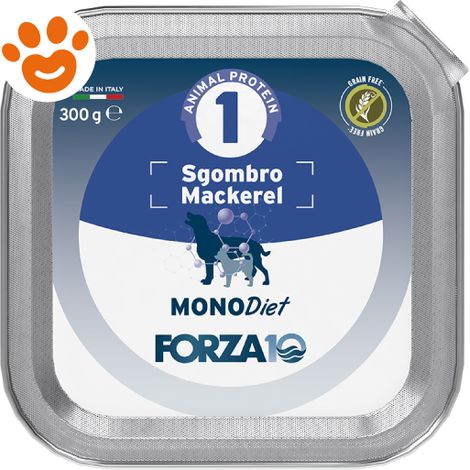 Forza10 Dog MonoDiet Sgombro - Vaschetta 300 Gr -