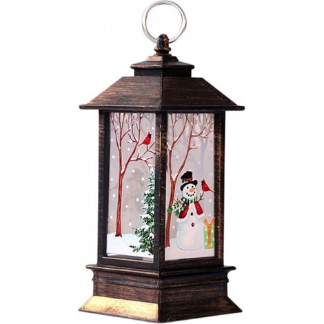 Globe Lumineux - Lanterne USB Et Piles - Décoration De Noël Avec Neige Scintillante - Pour Intérieur Table - 1 Pièce (1/2)