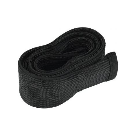 RACCOGLI CAVI ZIP 1.5M NERO GUAINA ORDINACAVI FLESSIBILE DIAMETRO 25MM