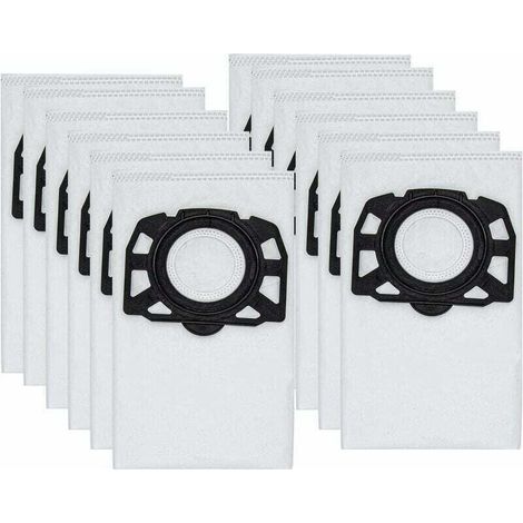 Lot de 12 Sacs Filtre Aspirateur Compatible Karcher WD4 WD5 WD6 MV4 MV5 MV6 Modèles Spécifiés (1/4)