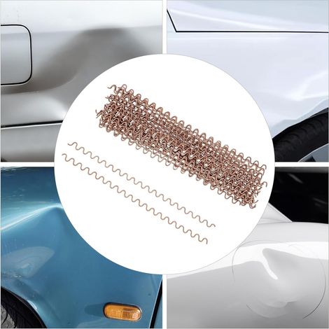 Accessoires de tôle d'automobile fil de soudure ondulé, 50pcs point de soudure panneau batteur de fil consommables de travail de réparation de corps de griffe, plaque de fer de voiture soudure cabocho (1/5)