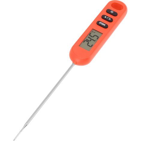 Food Thermometer for Meat, Instant Read, Digital, Kitchen, BBQ with Long Red Probe (1/5)
