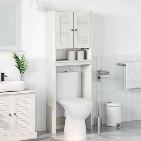Mobile Bagno VIGO Bianco e Bianco Antico 60 x 27 x 161 cm vidaXL (1/5)