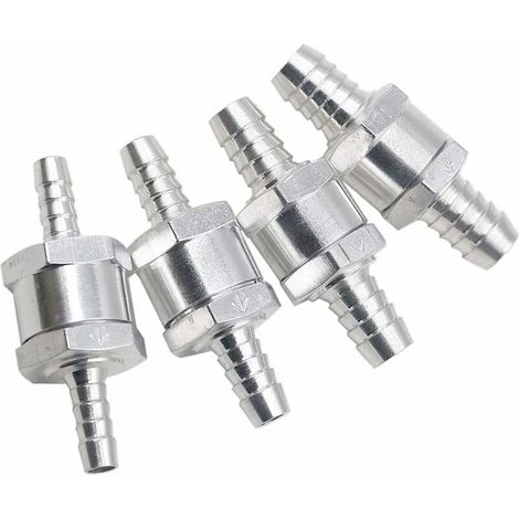 Clapet Anti-Retour, clapet Anti-Retour Essence Diesel en aluminium6 mm, 8 mm, 10 mm, 12 mm, carburateur et syst me d'alimentation Clapet Anti-Retour de Carburant Basse Pression, 4 PCS， (1/5)