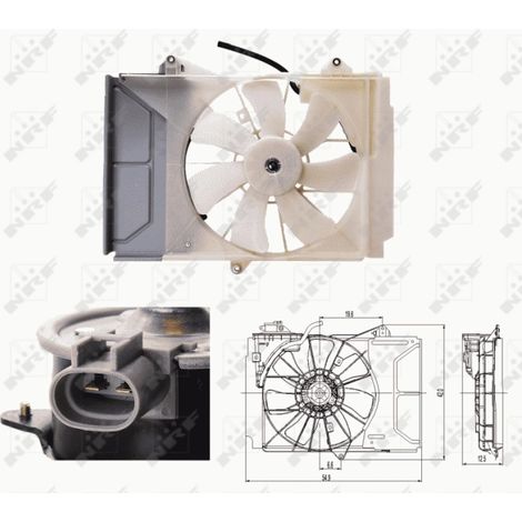 Ventilateur, refroidissement du moteur NRF 47697 TOYOTA 067110J010 1636123030