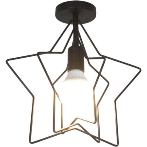 Plafonnier - Plafonnier Creative Star noir - Lumière tricolore (1/5)