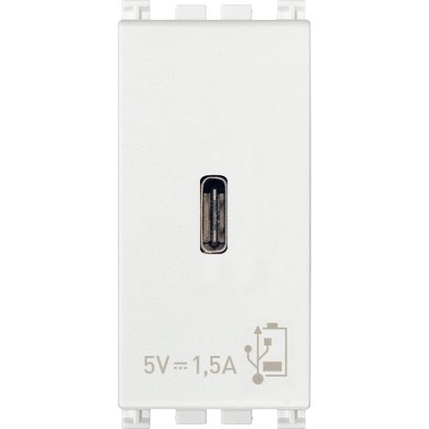 alimentatore usb c 5v 1.5a 1m bianco - vimar