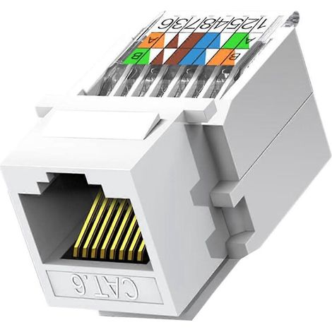 Lot de 10 prises RJ45 Cat6, sans outil de sertissage. (1/5)