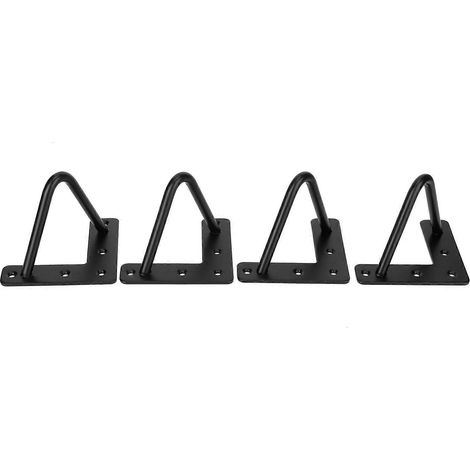 Ensemble de 4 pieds de table en fer forgé, pieds de support de bureau en forme de U, accessoires de quincaillerie pour meubles (S) (1/5)