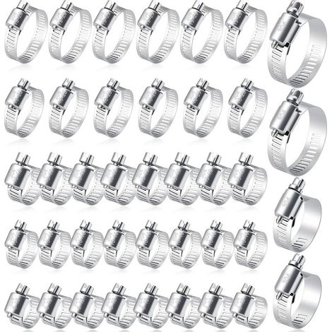 Lot de 30 clips de tuyau réglable (1/4)