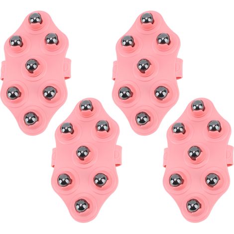 Gants de massage paume avec 7 billes magnétiques - Soulagement musculaire dos, nuque, pieds, épaules (Lot de 4) (1/5)