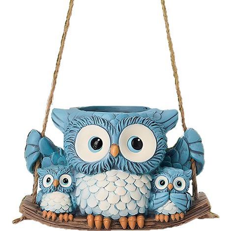 Aus Kunstharz Mit Eulenmotiv Schwingtopf In Tierform (1/5)