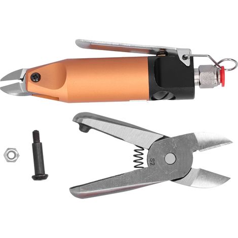 Ciseaux pneumatiques HS5-F1 390N pour coupe oblique de résine et plastique dur, mini cisailles à air comprimé (1/5)