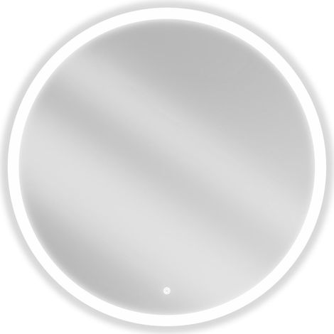 Mexen Oro espejo de baño iluminado, redondo de 90 cm, LED 6000K, antivaho - 9824-090-090-611-00 (1/5)