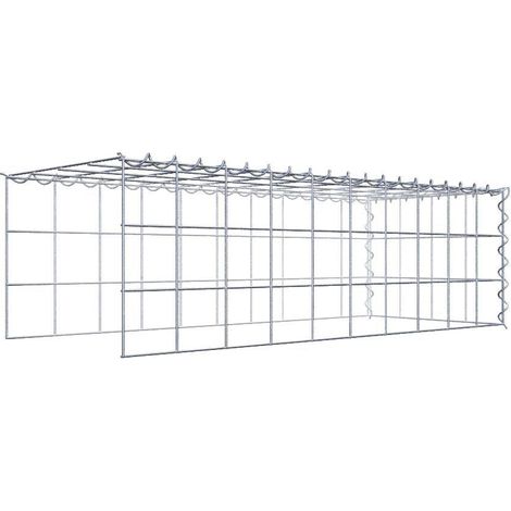 Gabiondeco - Gabion - Element de prolongation en hauteur et en longueur 100 cm x 30 cm x 40 cm (L x H x P). maille 10 x 10 cm. Spirale. Attention il manque deux gri... (1/5)
