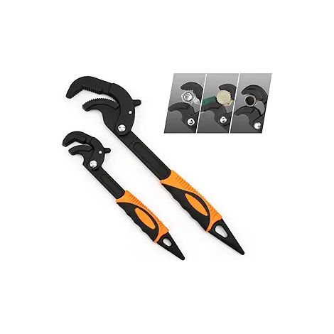 Set of 2 multi-function wrenches large open-end multi-function wrench Pointed shank multi-function pipe wrench (1/5)