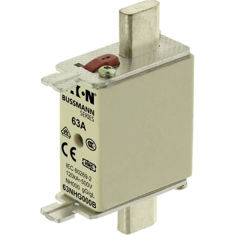 Eaton 63NHG000B Fusibile NH con visualizzazione sicura meccanica Misura fusibile = 000 63 A 500 V 1 pz.