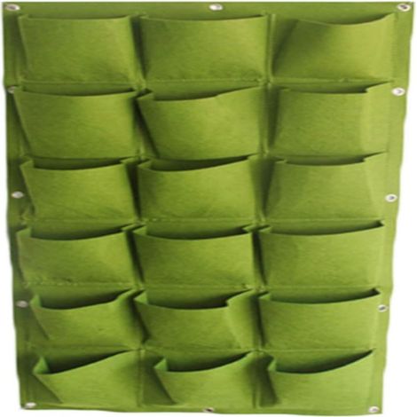 Sac de culture vertical - pour fleurs et légumes - fixation murale avec oeillets métalliques - dimensions 45 x 25 x 15 cm - lot de 3 (1/5)