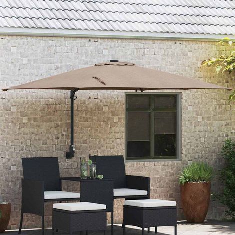 Garten-Sonnenschirm Taupe 248,5 x 247,5 x 160 cm