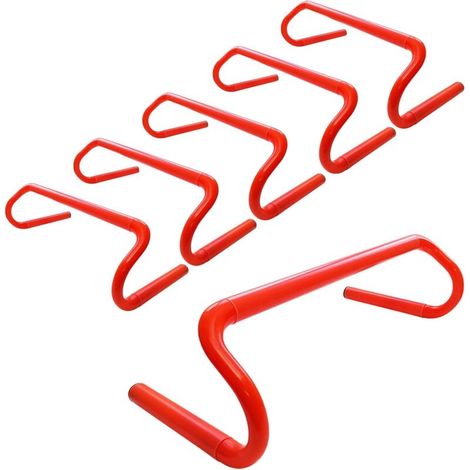 Lot de 6 haies d'entraînement d'agilité amovibles pour gagner de l'espace - Équipement d'entraînement sportif pour athlètes, football, basket-ball (1/5)