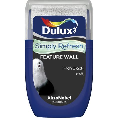Dulux Simply Refresh Feature Wall Tester Pot - 30ml - Rich Black