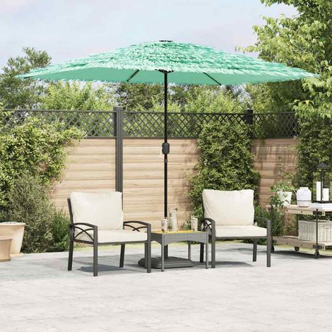 Parasol de jardin avec mât en acier et toile en polyester vert 300 x 200 x 250 cm - PANGIVO (1/5)