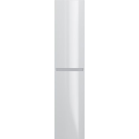 Pegane – Colonne de salle de bain en mélamine blanc – Dimensions 30x27x140 cm – 2 grands espaces de rangement – Fabrication européenne (1/4)