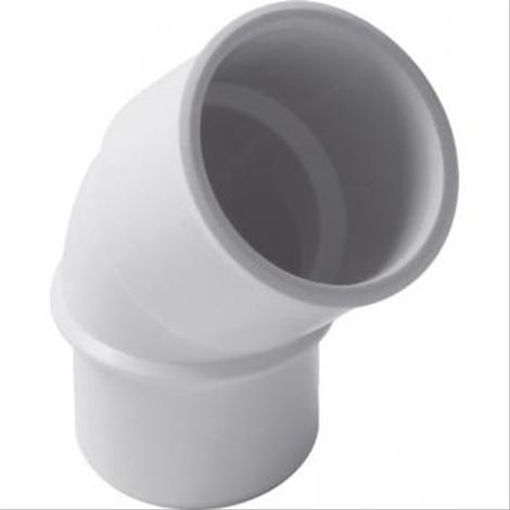 Coude FF 45° Ø50 PVC Nicoll -NF-  blanc